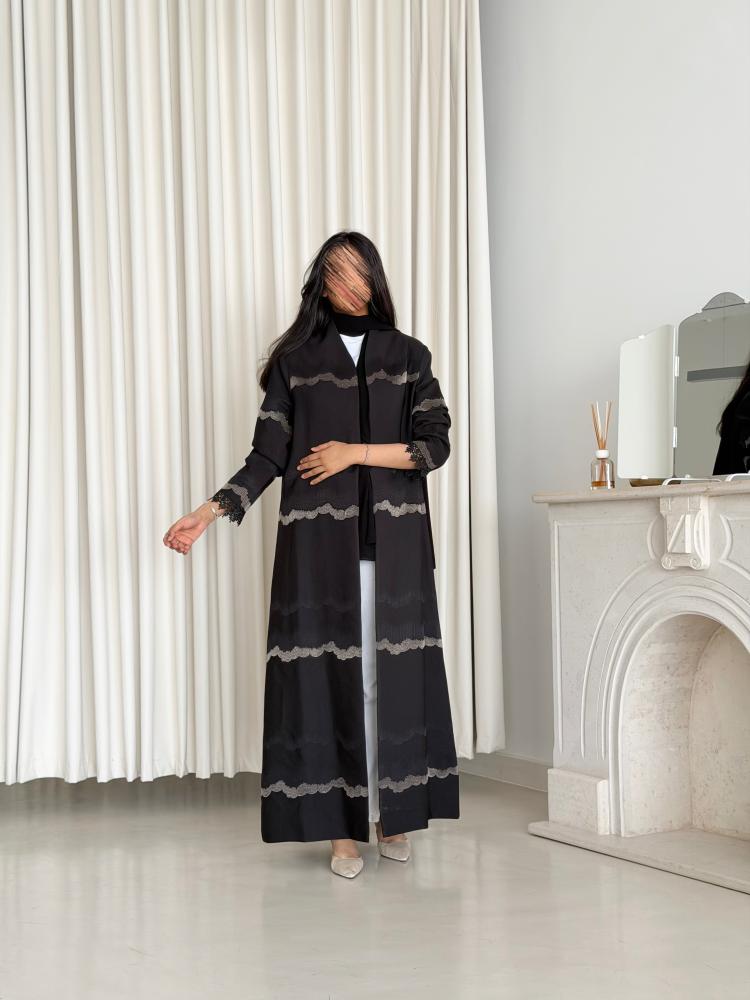 بليزر  مبطن تطريز اسود + رصاصي 1026