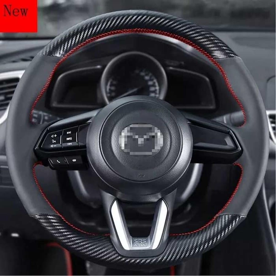 تلبيسة طارة مازدا للفئات 6 – 3 – CX5 – CX9 – CX3 من الكاربون و الجلد