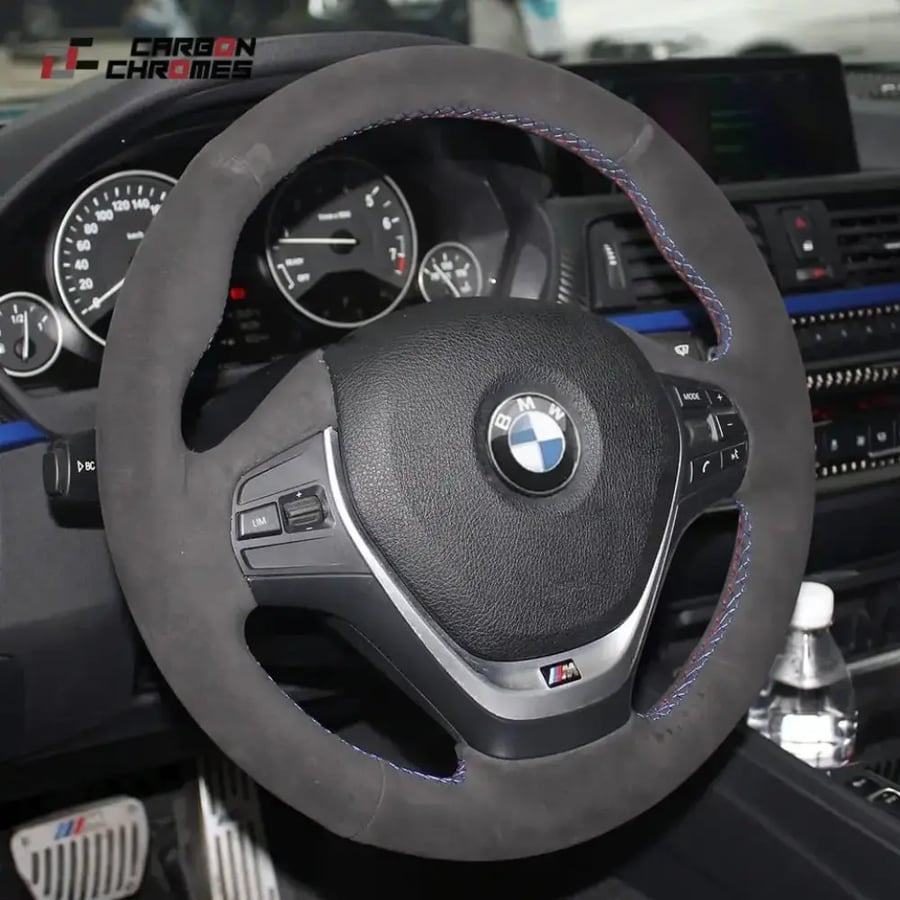 تلبيسة طارة BMW للفئات 1 – 2 – 3 – 4 من القطيفة (لهذا الشكل)