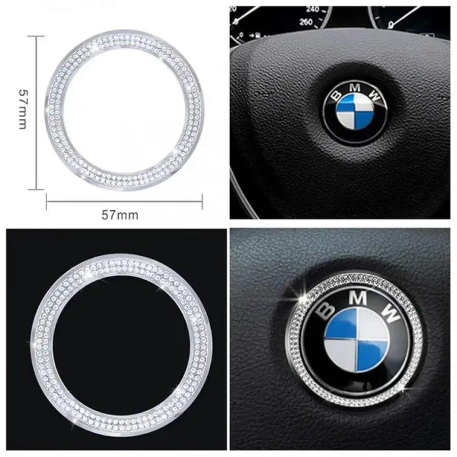 ديكور طارة BMW من الكريستال الحجم 57mm
