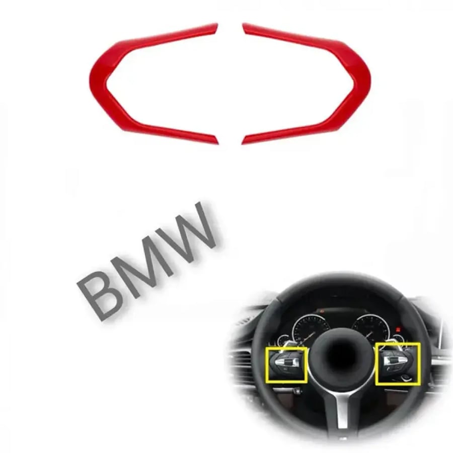 ديكور طارة BMW لجميع الفئات باللون الأحمر (لهذا الشكل)