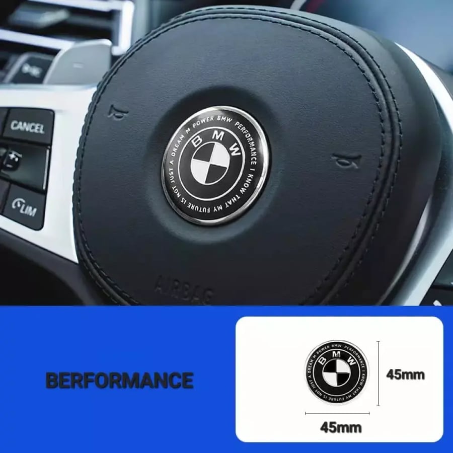 شعار طارة BMW BERFORMANCE بحجم 45mm