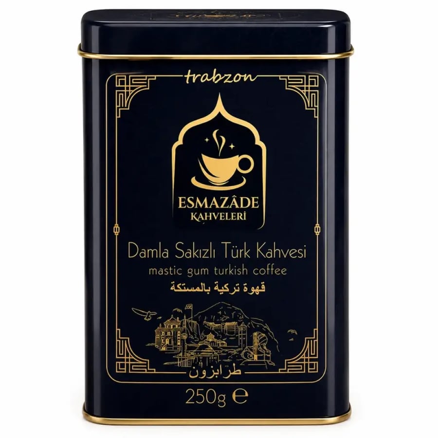 قهوة تركية بالمستكة – تحميص متوسط وطحن ناعم (250 جم)