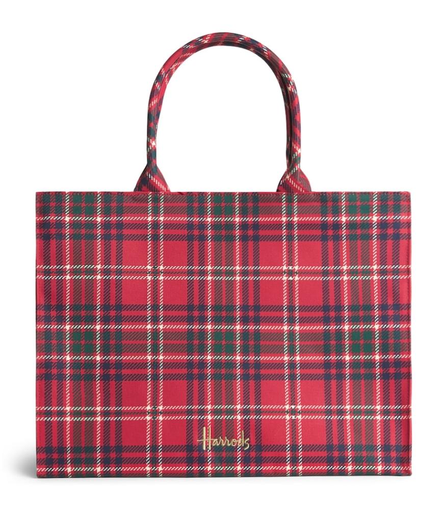 Harrods Red Tartan Bags