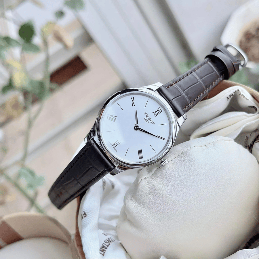 ساعة تيسو تراديشن كوارتز نسائية - T0632091603800.B