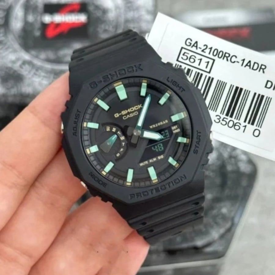 ساعة كاسيو جي-شوك كوارتز رجالية - ‎ GA-2100RC-1AER.A