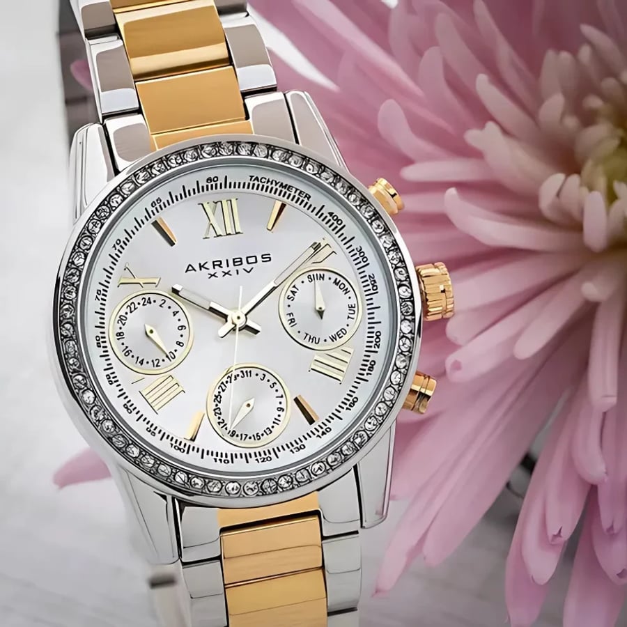 Ekripos women's chronograph quartz watch with Swarovski stones - AK872TTG