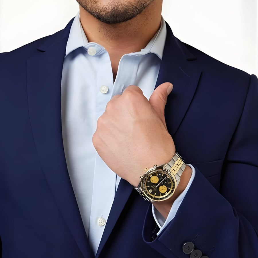 ساعة سيكو كرونوغراف كوارتز رجالية - SSB430P1.A