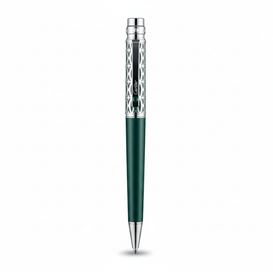 Cartier Santos pen green and silver