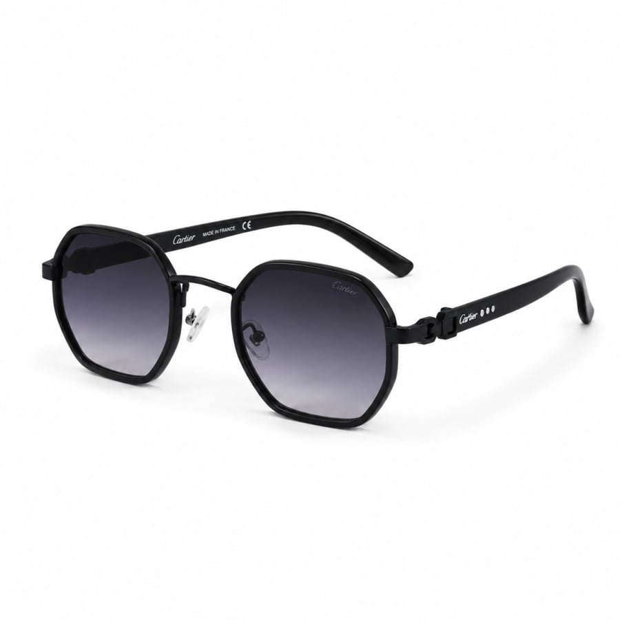 Cartier sunglasses black striped with frame – 43