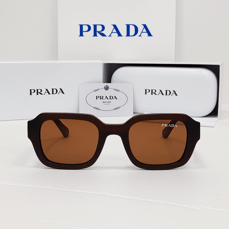 Prada women's sunglasses – dark brown frame with elegant brown lenses