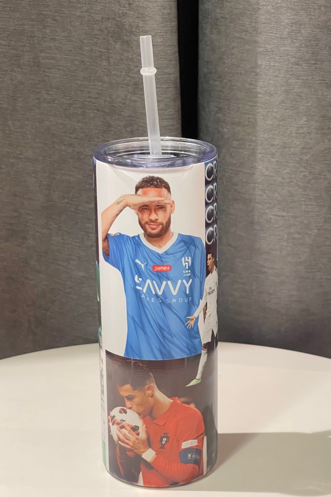 Insulated cup for heat and cold - soccer ball