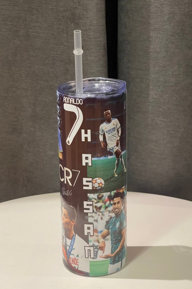 Insulated cup for heat and cold - soccer ball