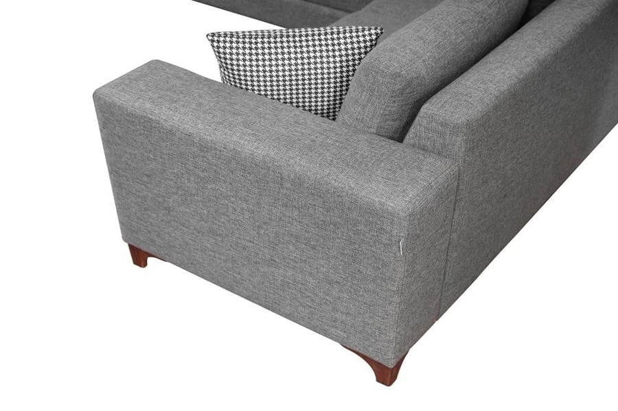 Modern corner sofa - gray