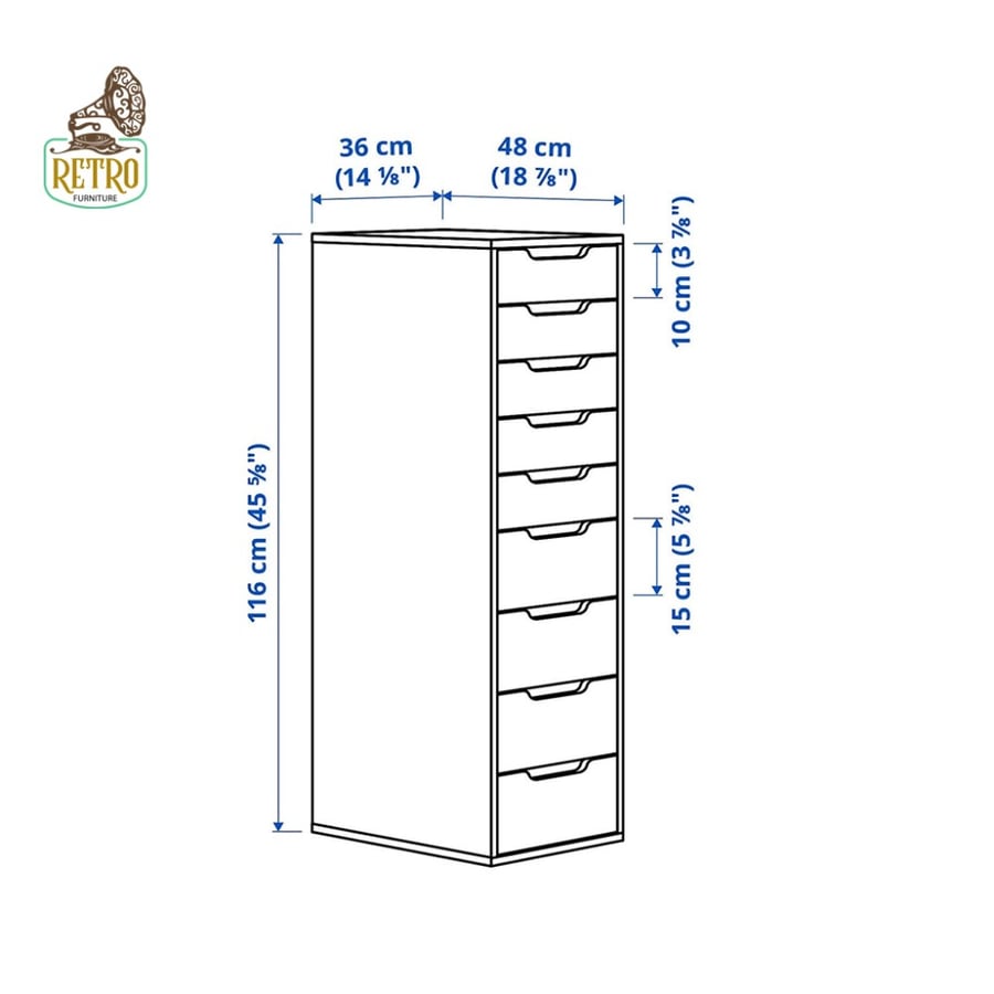 Modern drawer unit - white