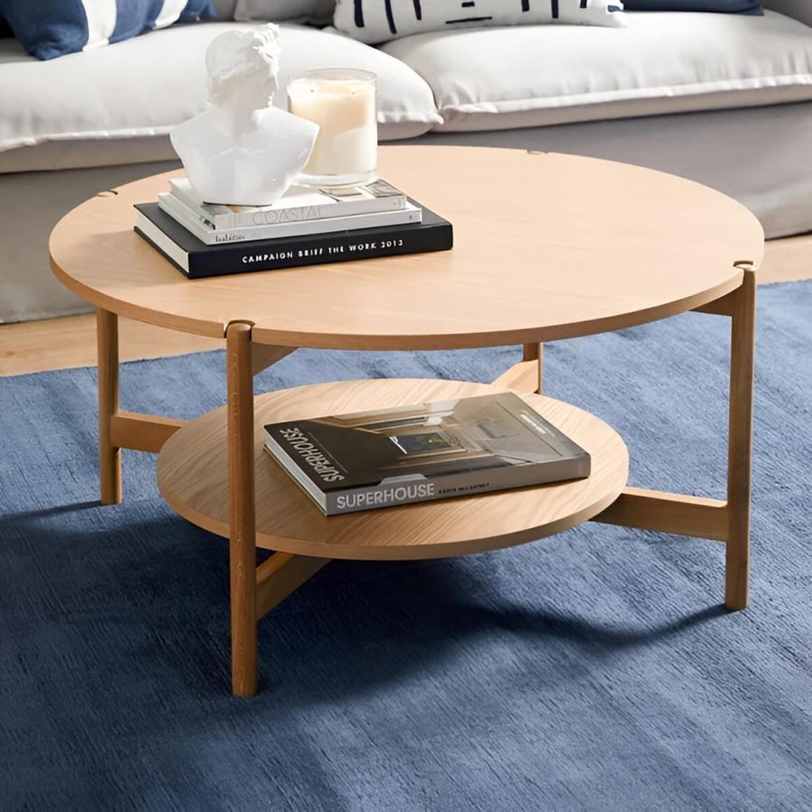 Round coffee table 66 cm - wooden