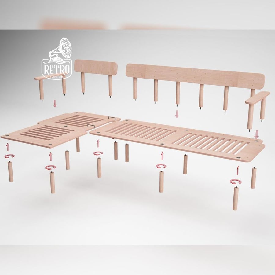 كنبة زاوية - جلسة واسعة بتصميم عصري - 271 سم - بني