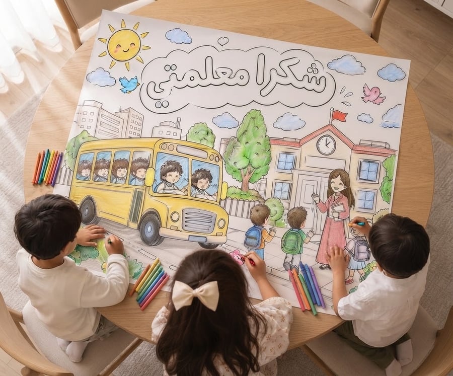 بانر تلوين يوم المعلم A0
