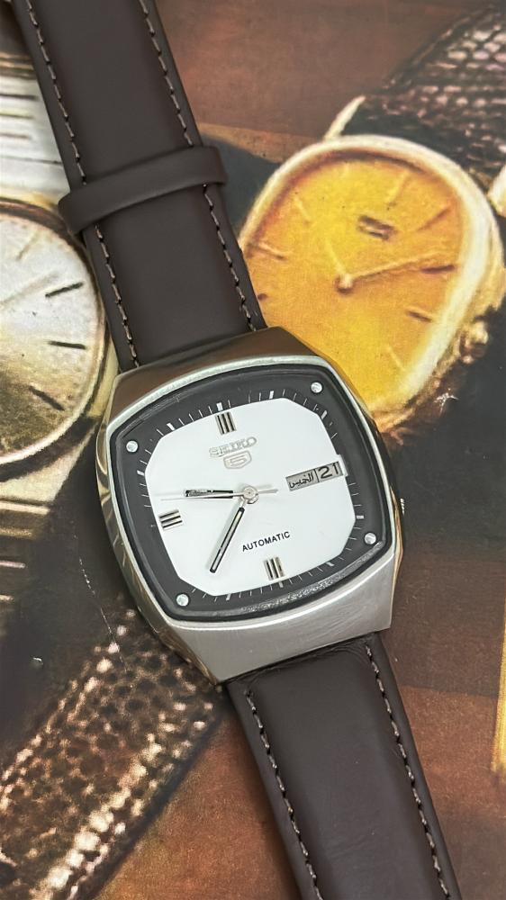 سيكو ٥ فنتج جلد | Seiko 5 Leather Vintage