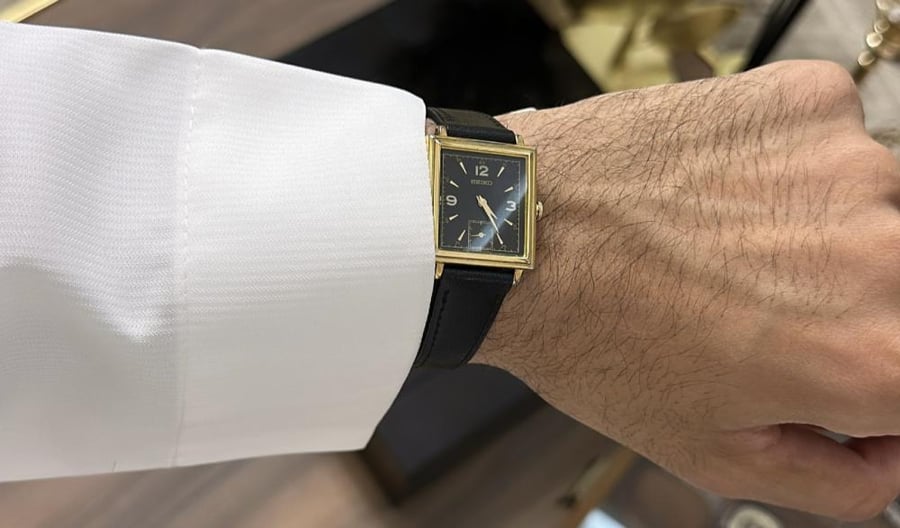 سيكو تانك جلد مربع كوارتز | Seiko Tank Square Leather