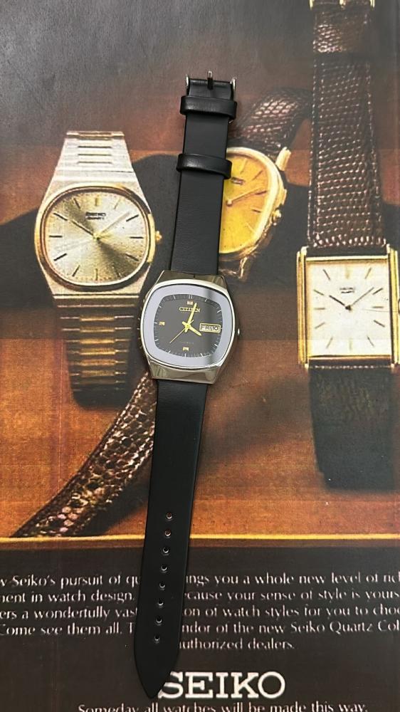 سيتيزن مربع اسود | CITIZEN LEATHER Black
