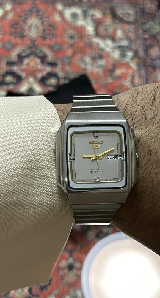 Seiko 5 white square