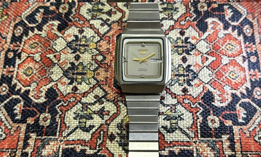 Seiko 5 white square