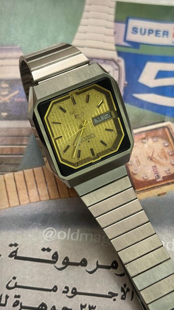سيكو ٥ مربع ذهبي | Seiko 5