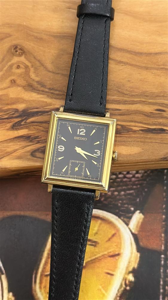 سيكو تانك جلد مربع كوارتز | Seiko Tank Square Leather