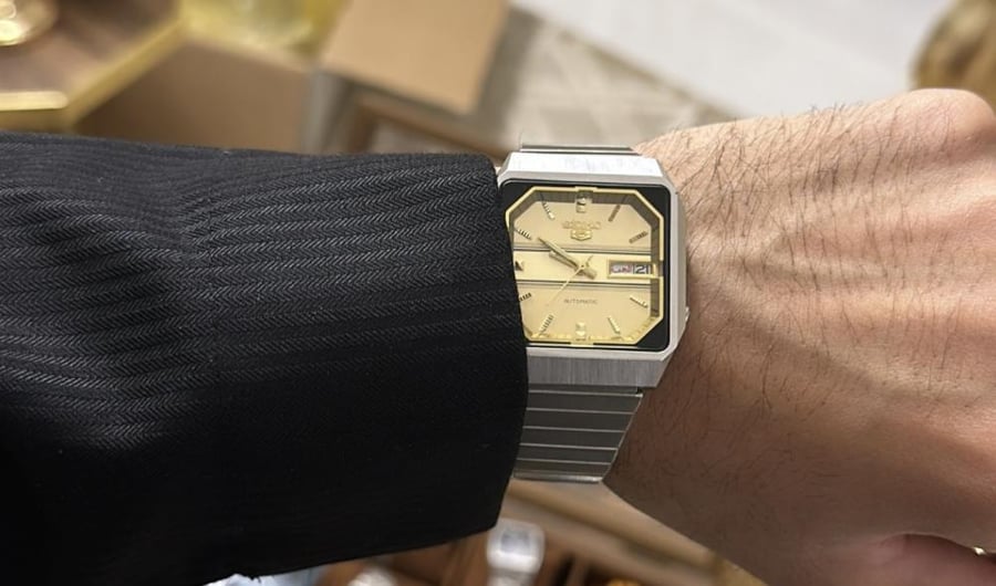 سيكو ٥ مربع مخطط | Seiko 5
