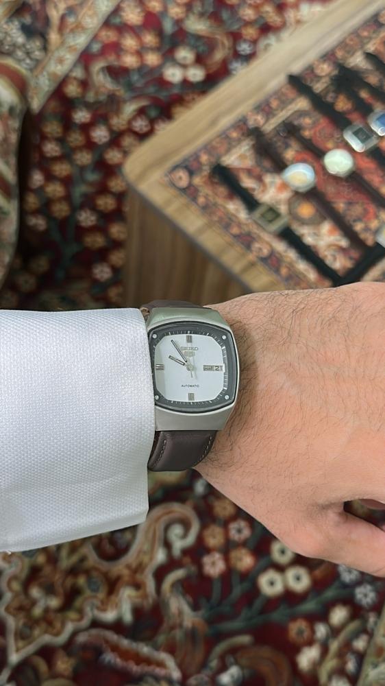 سيكو ٥ فنتج جلد | Seiko 5 Leather Vintage