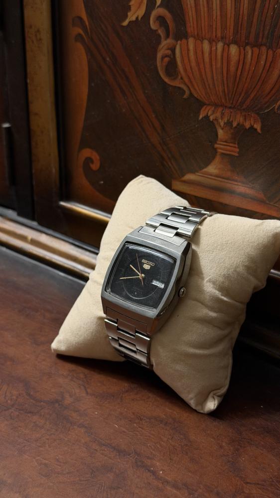 سيكو تلفاز ٥ اسود مطفي  | Seiko 5 Black