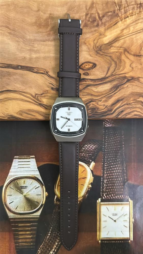 سيكو ٥ فنتج جلد | Seiko 5 Leather Vintage
