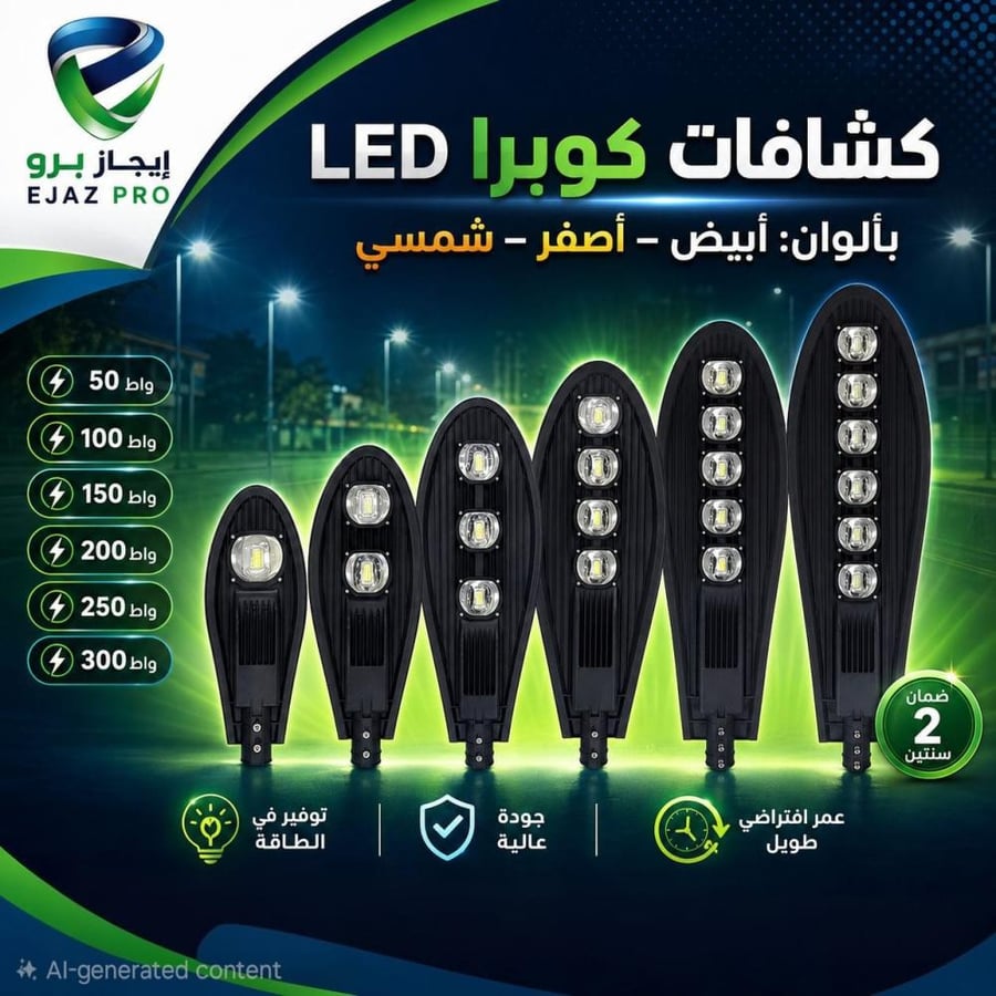 تصميم إيجاز برو لكشافات كوبرا ليد متعددة ألوان الإضاءة