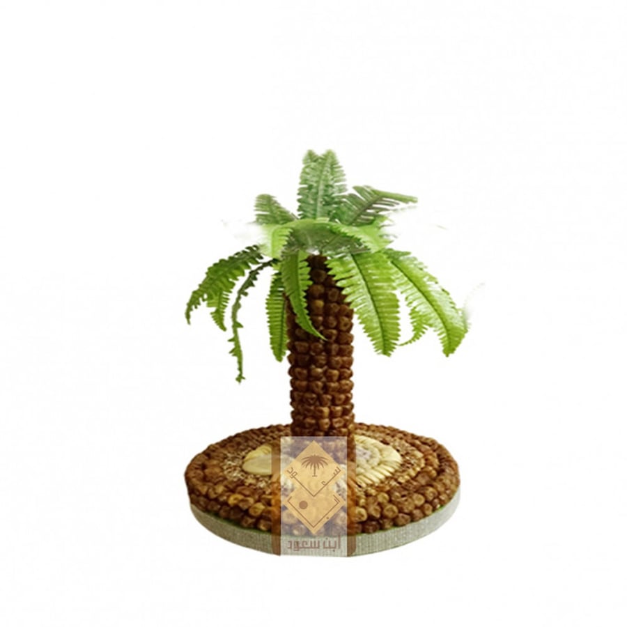 Small round base palm tree model
