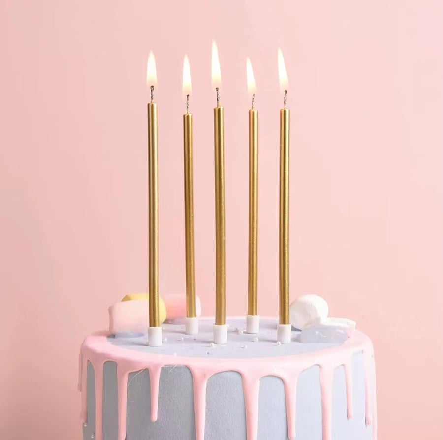 Long candles 12 cm various colors