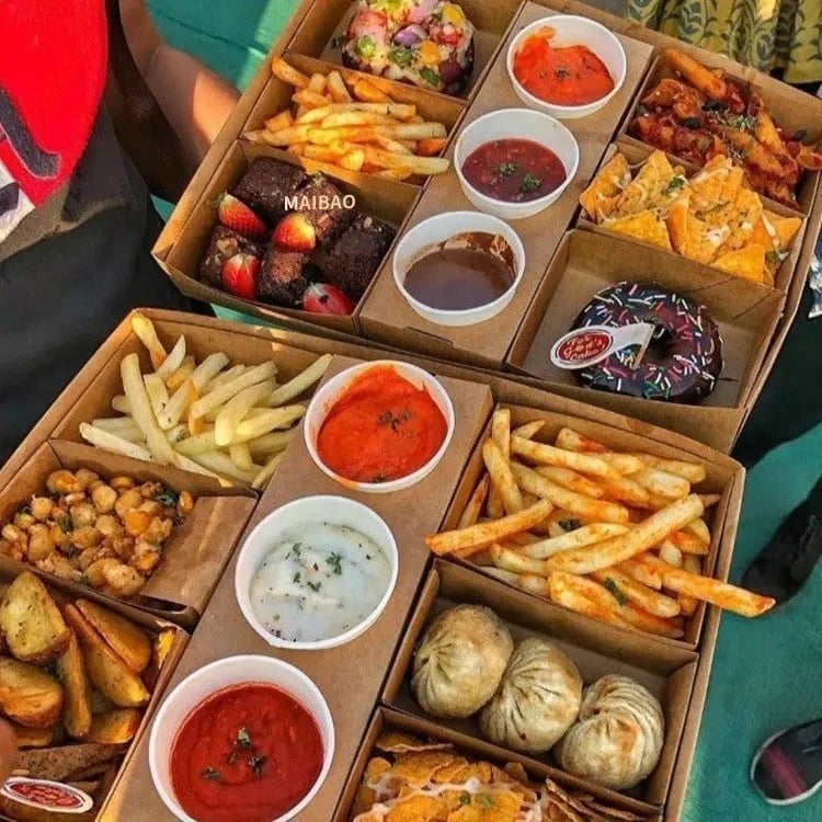 علب مقسم شاورما + برقر حامل صوص