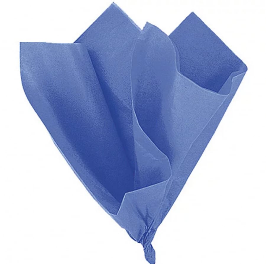Blue tissue paper for wrapping, 10 pieces