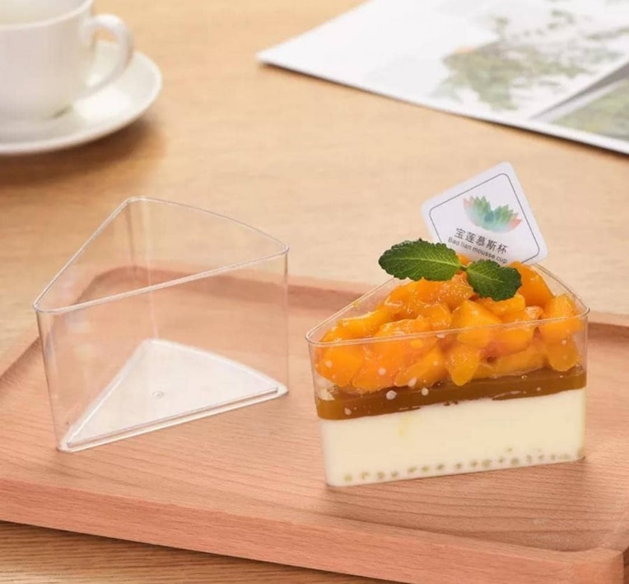 Triangular acrylic boxes