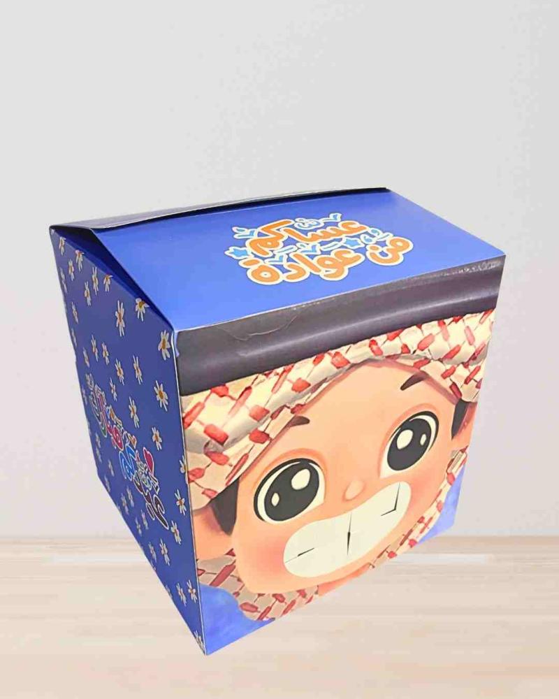 علب العيد مفاجئات كبير لون ازرق