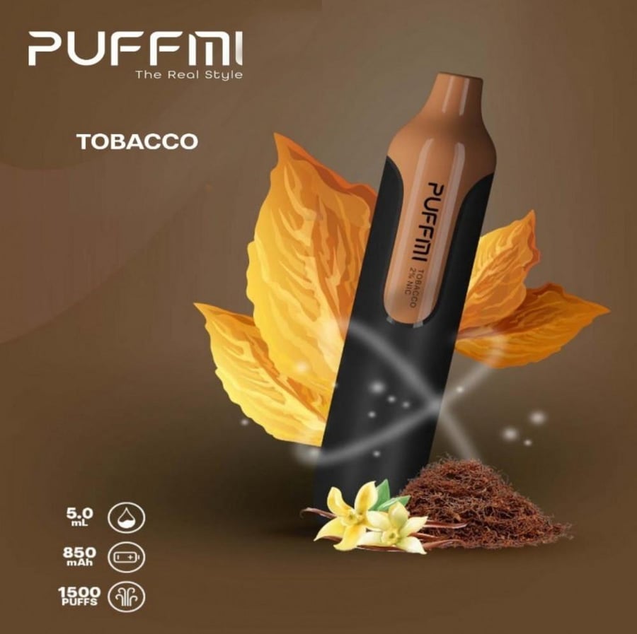 سحبة بف مي بنكهة التوباكو PUFFMI 1500 PUFFS