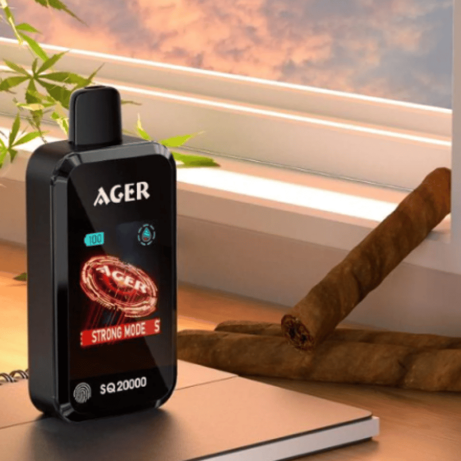 سحبة AGER SQ 20000 بتصميم أسود وشاشة أمامية