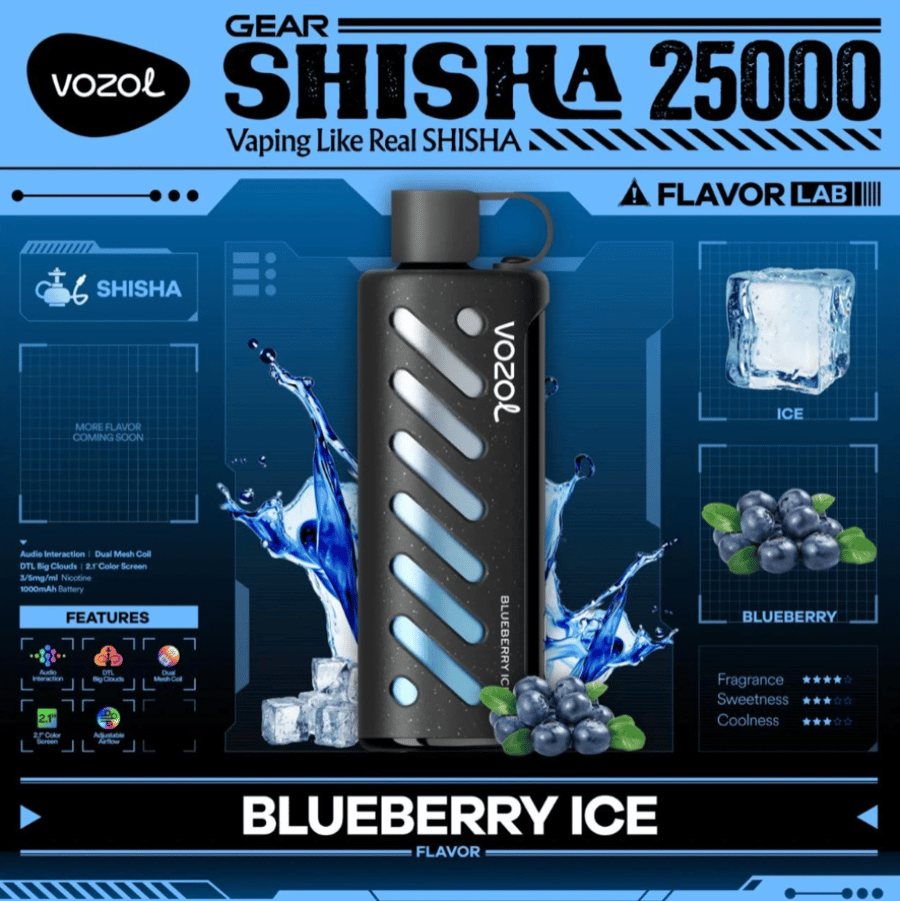 فوزول جير شيشة 25000 موشة VOZOL Gear Shisha 25000 puffs