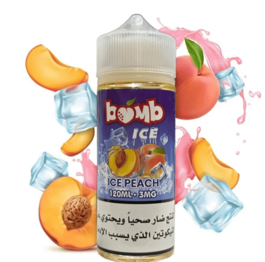 نكهة فيب بومب خوخ ايس - BOMB Peach ICE Vape - 120ML