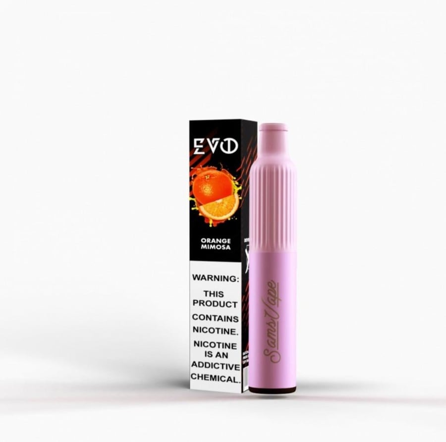 سحبة جاهزة بنكهة البرتقال ايفو من سامز فيب 2000 موشة  Evo Samsvape Orange MIMOSA