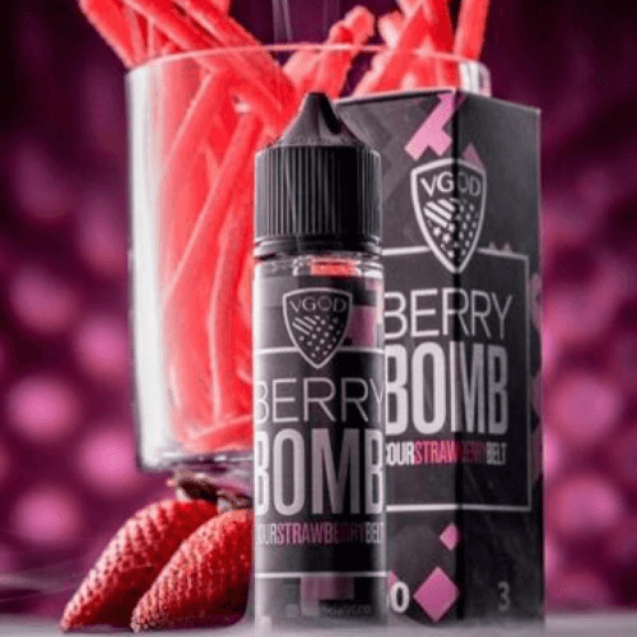 نكهة فيب Bomb Berry VGOD بالفراولة مع عبوة وتغليف المنتج