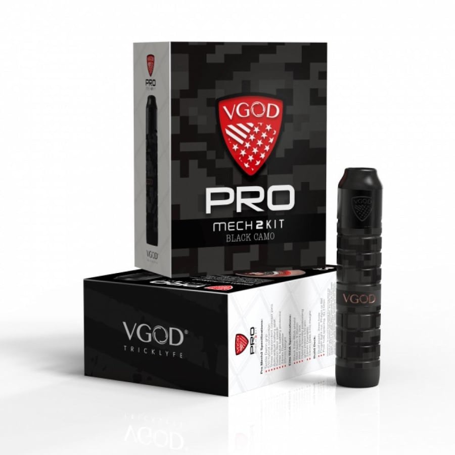 جهاز VGOD Pro Mech 2 Kit مع علبة وإليت RDA باللون الأسود