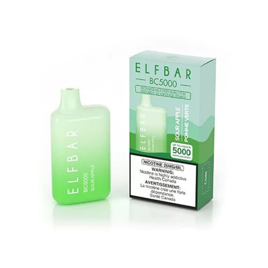 سحبة الف بار Elf Bar BC5000 موشة تفاح حامض disposable vape
