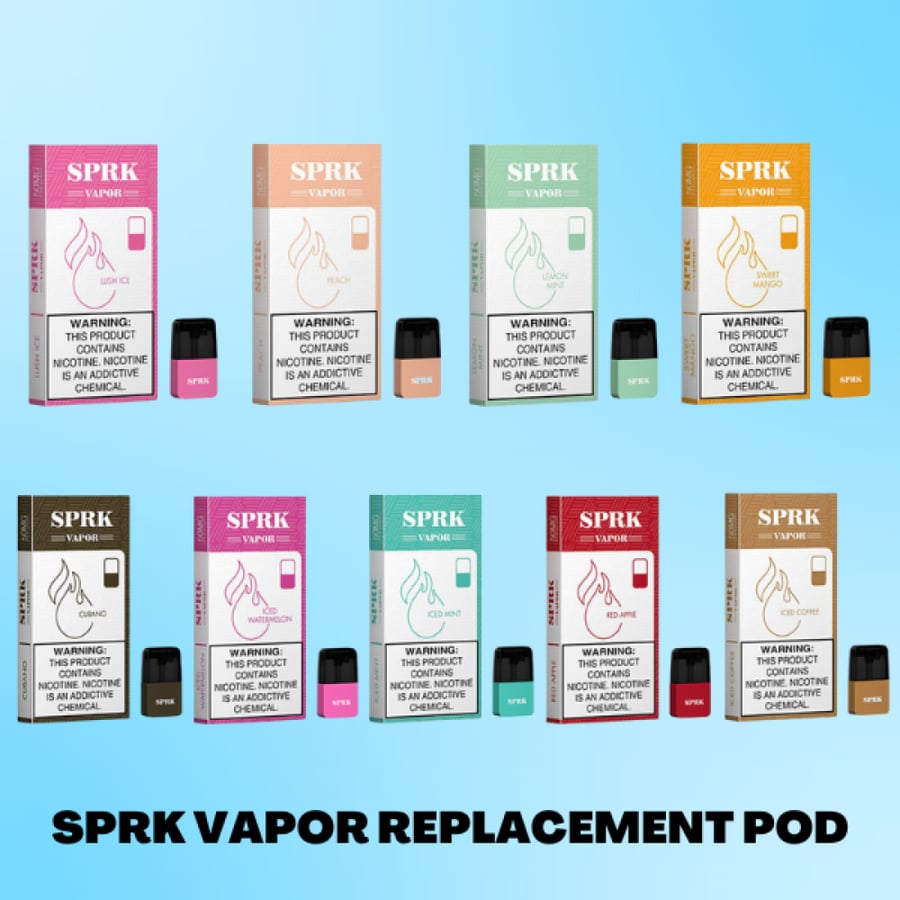 بودات SPRK Vapor المتوافقة مع جهاز مايلي V4 بعدة نكهات مختلفة