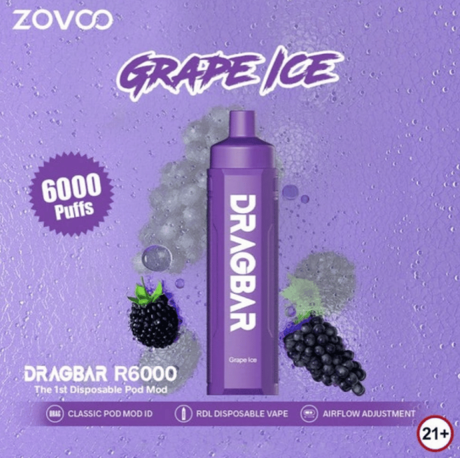 شيشة دراق بار زوفو 6000 سحبة DRAGBAR R6000 PUFFS